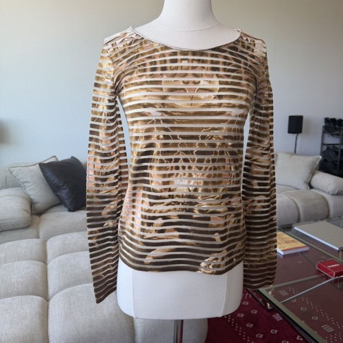 Jean Paul Gaultier Satan Gargoyle Mesh Top Yellow SS2001
