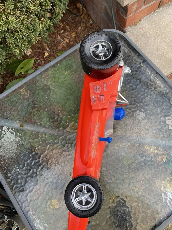 18” Vtg Gay Toys Inc Race Car Rare USA Large Plastic Firestone # 98 Red Indy car - Image 2 of 4