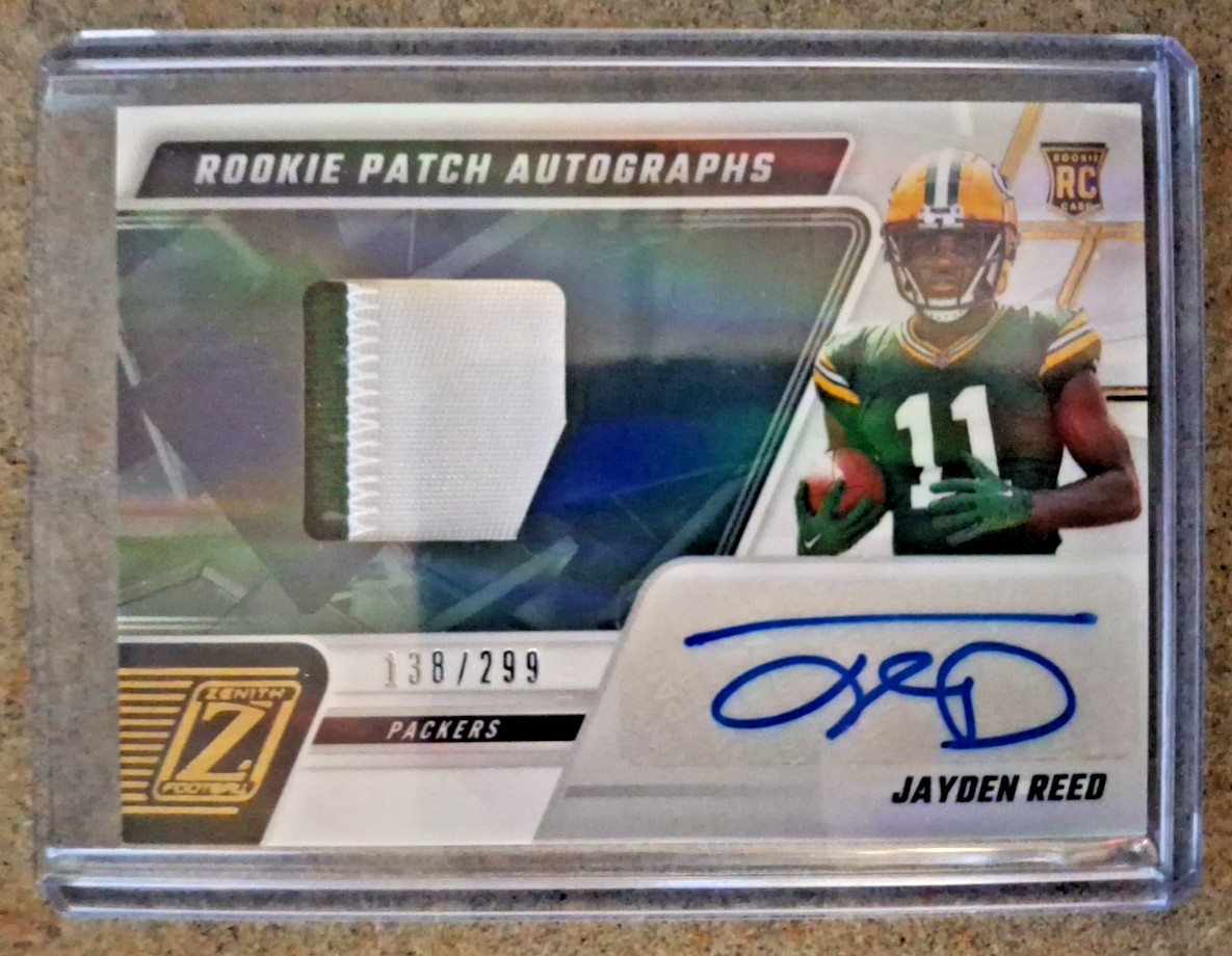 Jayden Reed 138/299 - 2023 Panini Zenith Rookie Patch Auto Green Bay Packers
