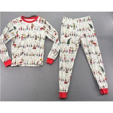 Pottery Barn Kids Dr Seuss Grinch Christmas Pajamas Set Youth Size M