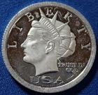 A 2006 Norfed Liberty $5 One Fourth 1/4 Troy Ounce .999 fine silver round