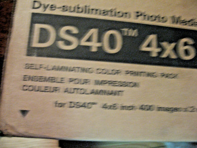 DNP DS40 4x6 Dye-Sublimation Photo Media Film 400 Images X 2 Rolls White USA