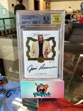 2016 Panini Flawless Hall of Fame Autographs Jim Brown #1 /10 BGS 8.5