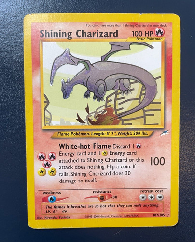 Shining Charizard Neo Destiny Holo Secret Rare 107/105 English 100 HP Basic