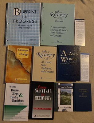 Al-Anon Recovery Books lot of 9 Recovery Workbook one day 12 steps Intimacy