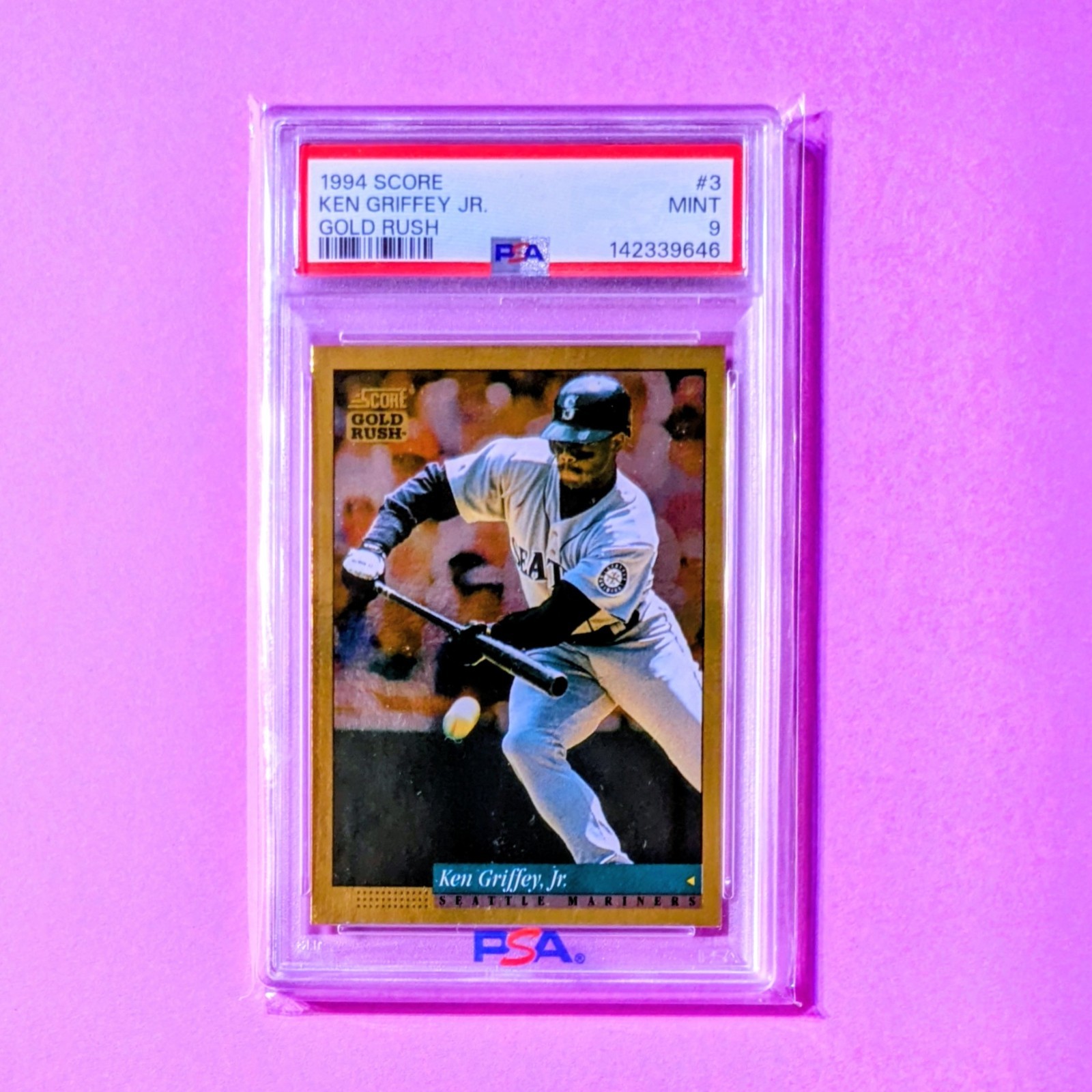 1994 SCORE KEN GRIFFEY JR PSA 9 GOLD RUSH PARALLEL SP LOW POP ONLY 9 PSA 10 view 4