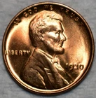 Brilliant Uncirculated 1930-P Lincoln Cent, Cartwheeling, Full-Red Blazer.