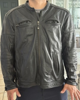 Men's Leather Biker Jacket