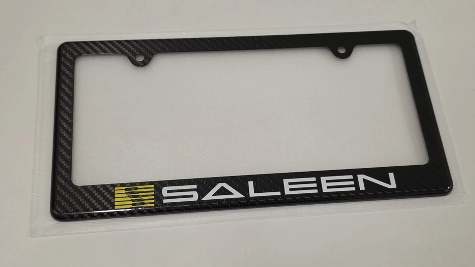 Yellow Saleen Carbon Fiber License Plate Frame 100% Real CF RACING - Image 3 of 4