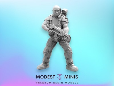 Colonial Marine Willy Miller - Resin Sci Fi Cyberpunk Aliens Mini | Papsikels