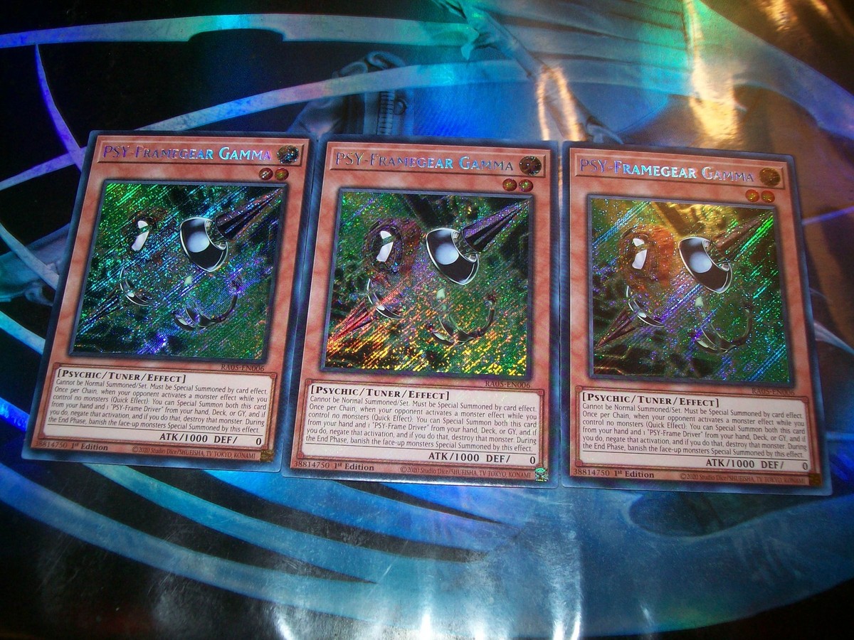 3x PSY-Framegear Gamma 1st Edition Secret Rare RA05-EN006 Yu-Gi-Oh