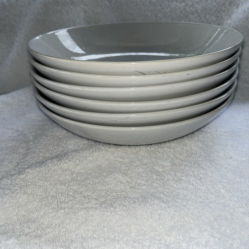 IKEA 12011 Set Of 6 White Soup/Chili/Rice/Cereal Bowls 9” Sweden 09