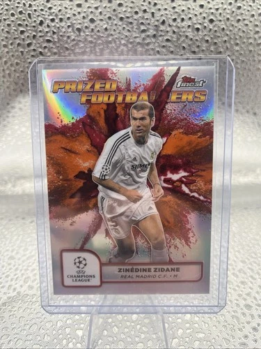 Zinedine Zidane 2024-25 Topps Finest UEFA Prized Footballers Fusion Red Orange