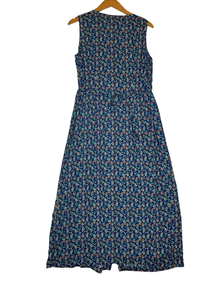Maxi Vestido Erika De Colección M Azul Floral Pradera Cottagecore Caprichoso Hada Foto 2 de 4