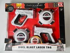 FAO Schwarz Dual Blast Laser Tag Set – 2 Player Infrared Blasters (Damage Box)