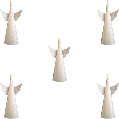 Accents Battery Operated Floating Ange Candles Remote Control W White Pk5 LED - Picture 1 of 3