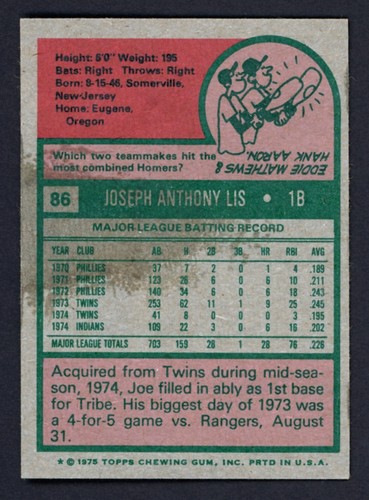 1975 Topps Baseball - Actual Scans of Cards You Pick - Picture 17 of 94
