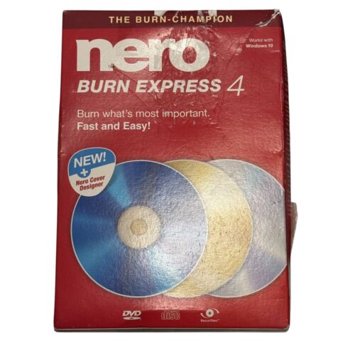 Nero Burn Express 4 CD DVD Burning Software Windows 10 Cover Designer