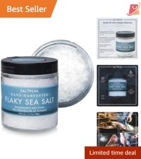 Gourmet Icelandic Sea Salt Flakes in 3.17 Oz Jar - Non-Perishable Delight