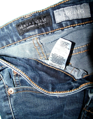 Aéropostale Jegging Taille Junior 0 – Jean Slim Extensible Bleu – Femme