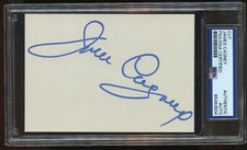 James Cagney signed autograph 3x5 Cut Actor The Public Enemy PSA Slabbed