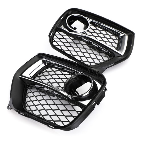 2x Front Bumper Closed Grid Fog Light Grille Left & Right Fit BMW X6 2012-2014 - Picture 10 of 11