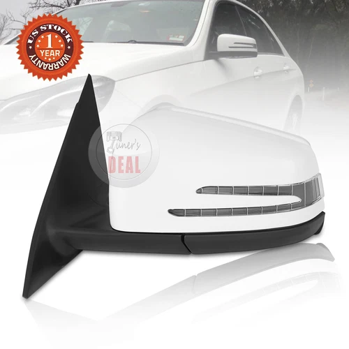 Mirror Driver Side Heated Fit For CLA250 2014-2018 White W/blind spot 1178100776
