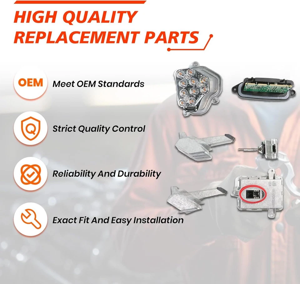 For 11-13 BMW 5-Series 528i/535i Xenon Ballast Bulb LED Module Diode RH+LH Kit Foto 4 de 4