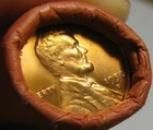1950 D OBW OLD BANK WRAP ROLL BU UNCIRCULATED LINCOLN WHEAT CENT PENNIES