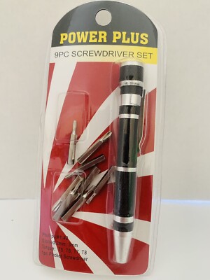 Power Plus 9-Piece Pocket Screwdriver Set
