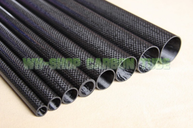 Tubi In Fibra Di Carbonio 3K, Neri, Vari Diametri (5-64mm) E Lunghezza 500mm, Per Modellismo