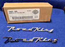 OE Harley road king front fender logo name plate script classic custom flhr