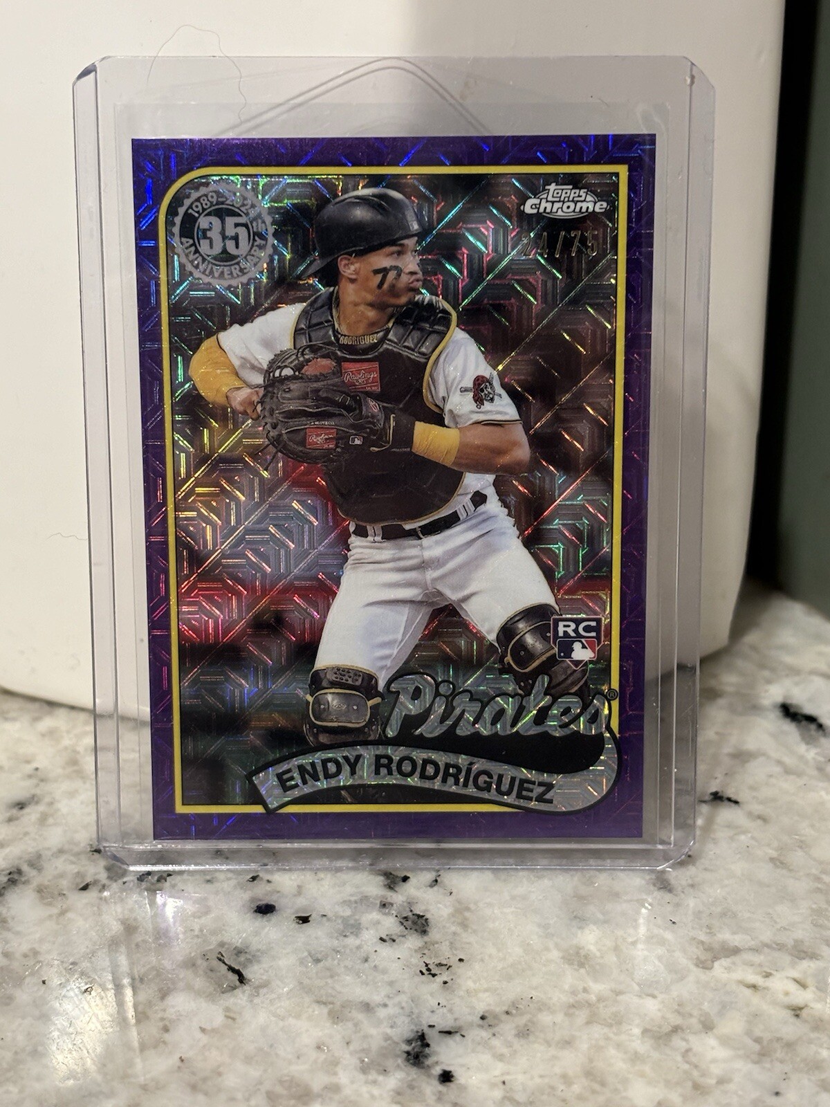 2024 Topps Series 2 Baseball Endy Rodriguez Silver Pack Mojo Purple RC /75