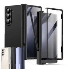 For Samsung Galaxy Z Fold 6 5G PC Case Cover with S Pen Holde & Screen Protector