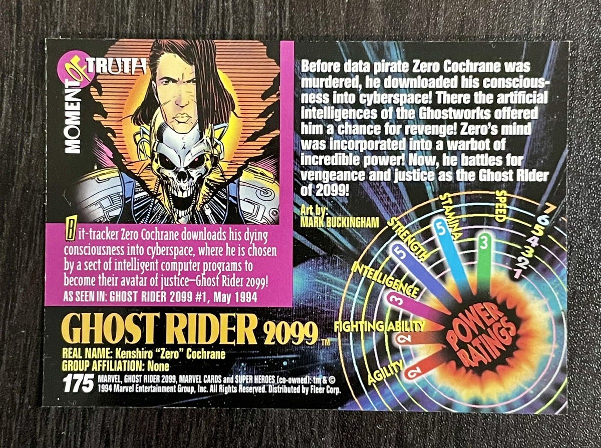 Ghost Rider 2099 1994 Marvel Universe #175 Super Heroes Card Foil