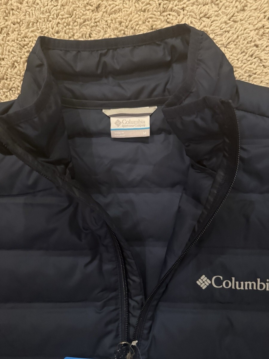 Columbia men's Omni - Shield, 650 down jacket Blue Size