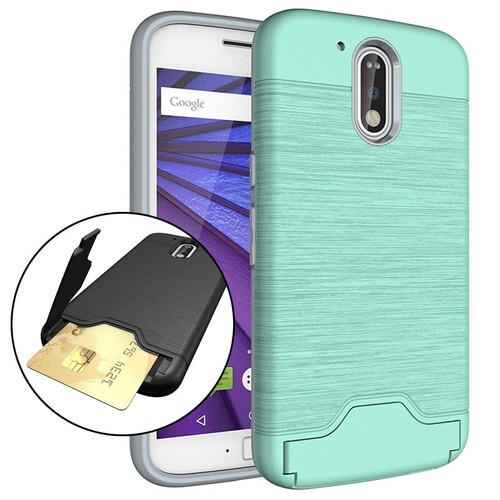 Fuse™ Aero Brushed Metal Texture Card Slot Case for Motorola Moto G4 & G4 Plus - Picture 4 of 15