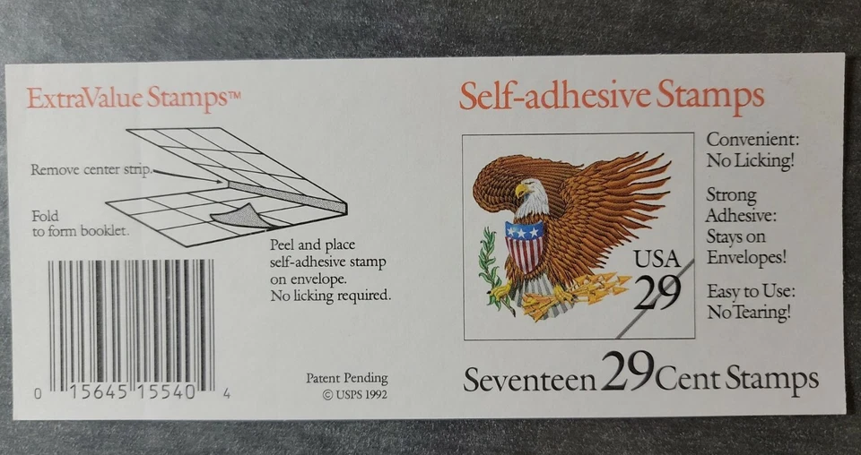 Scott #2595a Eagle & Shield Booklet of 17 Stamps - MNH  - Image 2 of 2