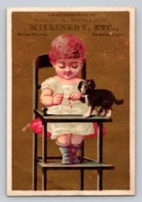 Mrs C A Richards Millinery Child High Chair Dog Puppy Bristol P71