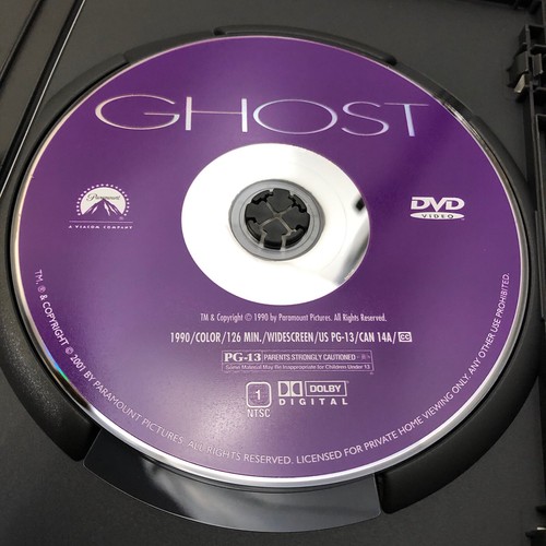 GHOST DVD PATRICK SWAYZE DEMI MOORE MOVIE 1990 - Picture 5 of 5