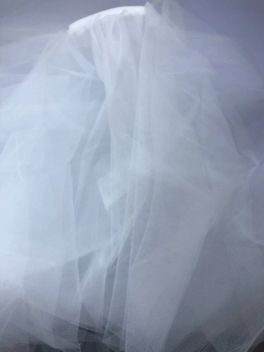 Women Gorgeous Bride Bridal wedding Cream White 2 layers Hair Head Veil - Picture 7 of 8