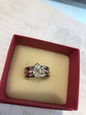 14 Kt,2 Tone Solitaire , Custom Made Here , Diamond Ring