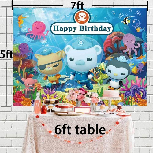 Octonauts Party Supplles Party Decor Backdrop Banner Background Vinyl 7x5ft - Picture 2 of 13