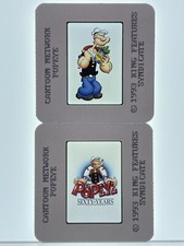 Popeye 35mm Slides Animated Cartoon Network 60 years Vintage Promo Lot of 2