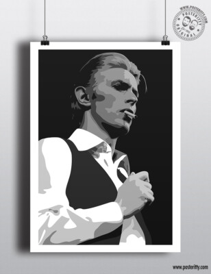 DAVID BOWIE - Thin White Duke Minimalist Poster Minimal Aladdin