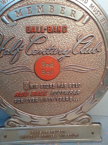 Ball-Band Store Display Sign Red Ball Shoes/ Chas Ferguson Willow Springs Mo - Picture 4 of 10