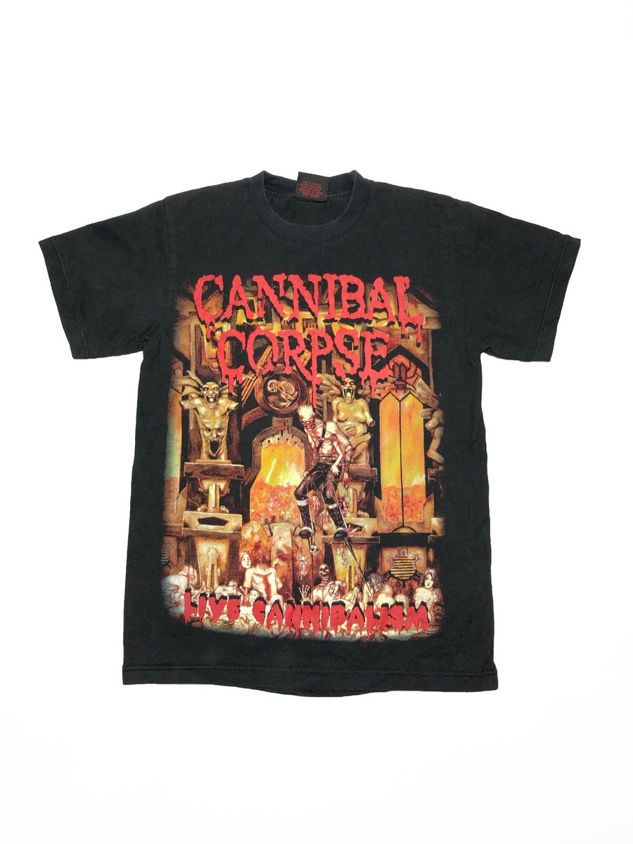 Cannibal Corpse Live Cannibalism Vintage 90s Printed T Shirt