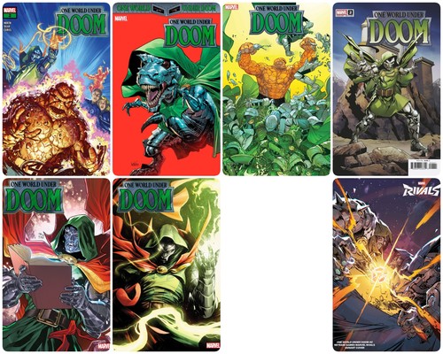 ONE WORLD UNDER DOOM #2 **7 COVER SET** RIVALS, DOOMASAUR++ PRESALE 03/19 - Picture 1 of 8