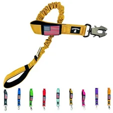 Heavy Duty Tactical Dog Leash - Bungee For Large Dogs Reflective Dual Handles...