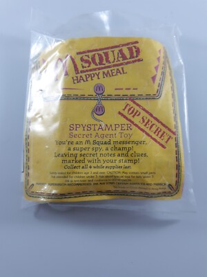 1992 Mc Donalds M Squad Spystamper Secret Agent Toy - Sealed!